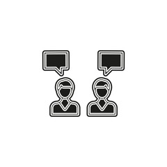 Debate icon. Simple element illustration