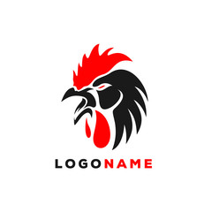 Rooster Logo Designs Concept, Chicken Head Mascot Logo Designs 