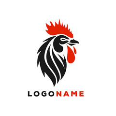 Rooster Logo Designs Concept, Chicken Head Mascot Logo Designs 