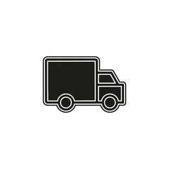 Delivery truck icon isolated on white background. Vector simple illustration