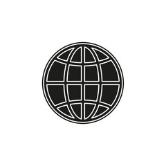 Vector earth globe illustration. planet symbol. world map icon