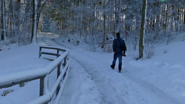 Winterlandschaften, Menschen und Tiere in Bayern