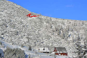 Helikopter nad górami, Tatry Polska