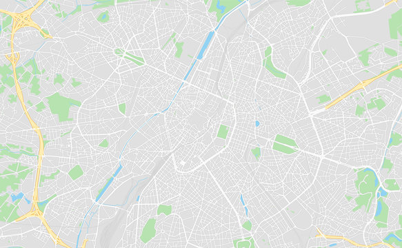 Brussels, Belgium, printable map