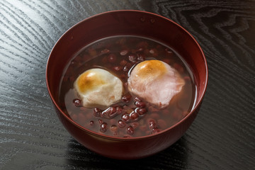 おしるこ　sweet red bean(adzuki)  japanese sweet soup 
