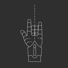 Rock and roll vector icon. © antikwar1