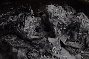ashes background of paper after burned