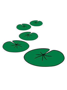 viele seebl&auml;tter muster design seeblatt wasser see blatt pflanze comic cartoon clipart bach t&uuml;mpel natur