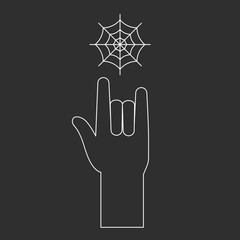 Rock and roll vector icon. © antikwar1