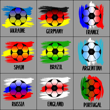 soccer ball with flag футбольный мяч с флагом