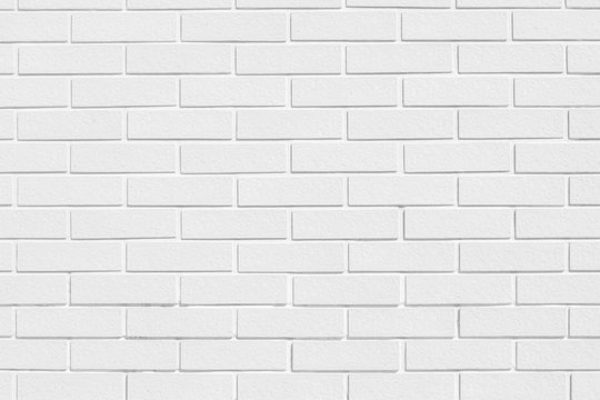 Fototapeta Modern white brick wall texture for background, Construction background or backdrop brick wall.