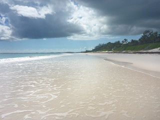 Relaxing Beach with storm clouds
