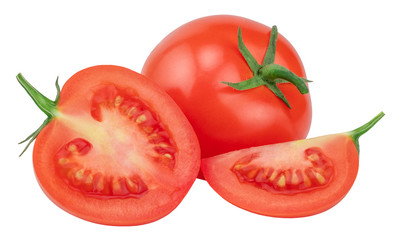 Tomato isolated on white. With clipping path