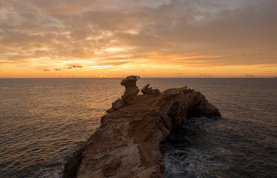 Sunrise in the Cap Martinet on the island of Ibiza