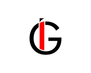 Initial Letter GI Logo Design Vector Template