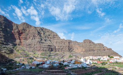 Fototapeta na wymiar view of la gomera canarias mountains