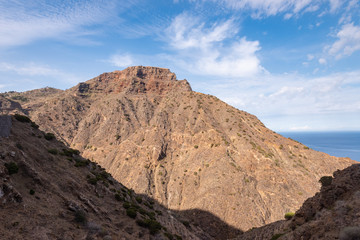 view of la gomera canarias mountains