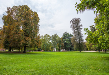 Fototapeta na wymiar Famous Sempione park in Milan, Italy. Nature