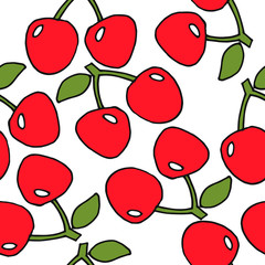 cherry seamless pattern illustration vector