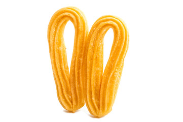 spanish cookies churros isolated
