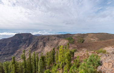 Fototapeta na wymiar la gomera canarias mountain view