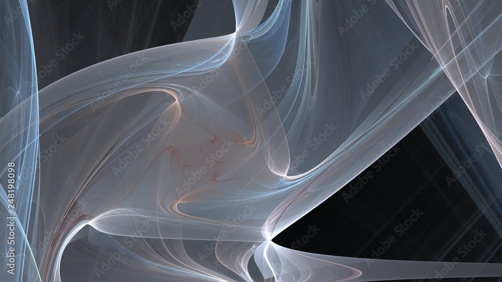 Poster fantasy chaotic colorful fractal pattern. abstract fractal shapes. 3d rendering illustration backgro