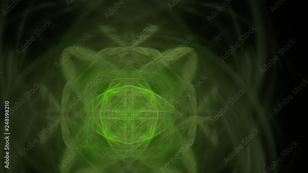 Poster fantasy chaotic colorful fractal pattern. abstract fractal shapes. 3d rendering illustration backgro