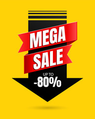 Special offer Mega Sale banner template vector design
