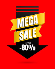Special offer Mega Sale banner template vector design
