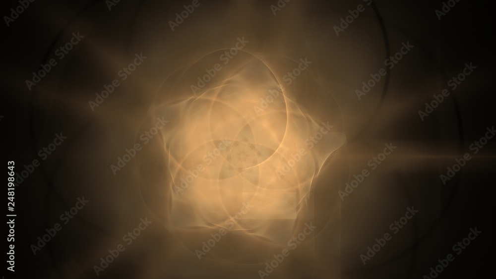 Poster fantasy chaotic colorful fractal pattern. abstract fractal shapes. 3d rendering illustration backgro