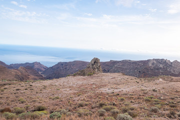 Fototapeta na wymiar view of la gomera canarias mountains