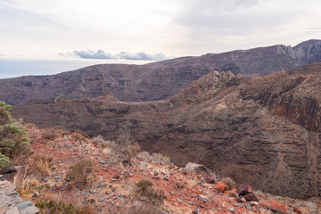 Fototapeta premium view of la gomera canarias mountains