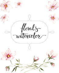 Watercolor floral template