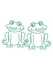 team 2 freunde paar frosch sizend süß niedlich lustig comic cartoon clipart froschkönig kröte