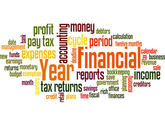 Financial year word cloud concept 3