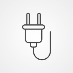 Plug vector icon sign symbol