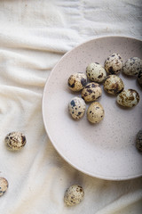 quail eggs in a plate