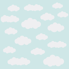 the clouds in the background