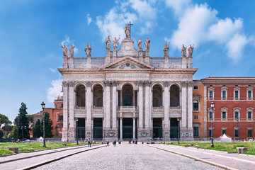 Rome, St. John Lateran Basilica (Basilica di San Giovanni in Laterano) - obrazy, fototapety, plakaty