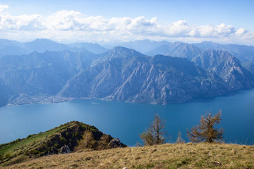 Naklejka na ściany i meble View of lake Garda from Monte Baldo