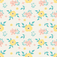 Fashionable pattern in small flowers. Floral seamless background for textiles, fabrics, covers, wallpapers, print, gift wrapping and scrapbooking. Raster copy.