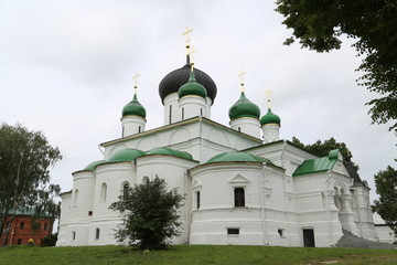 Fototapeta na wymiar Temples of Theodorovsky Women's Monastery in Rostov Veliky, Russia