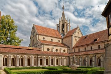 Bebenhausen, Germany - monastery courtyard with a fountain.