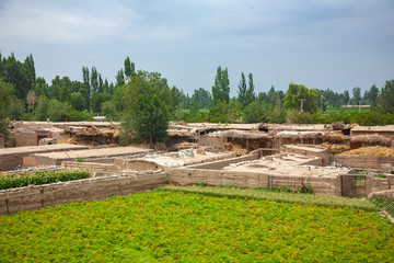 old clay houses of reeds
