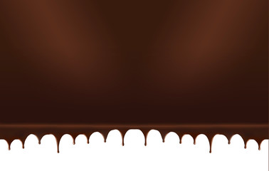 Chocolate, melting and dripping is at the top of the page that can be used as a background image.