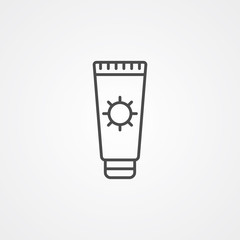 Sun cream vector icon sign symbol