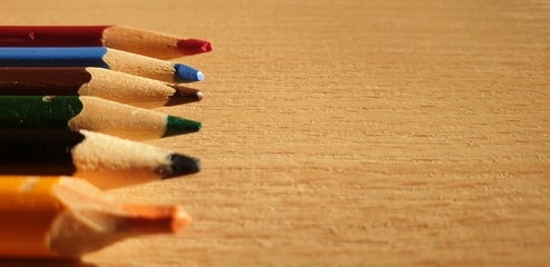 Obraz premium Colour pencils. Multicolored pencils. Wooden pencils.