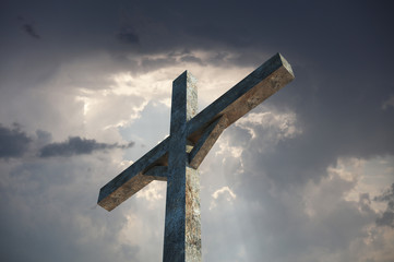 Christian cross 3d rendering