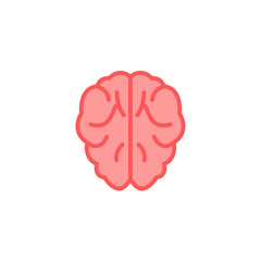 Brain flat vector icon sign symbol