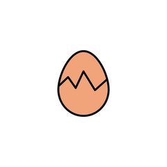 Broken egg vector icon sign symbol